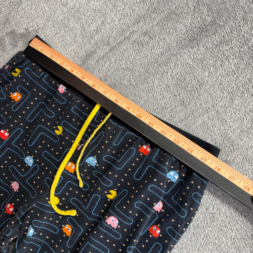 Pac-Man Pajama Pants Mens Large Black Good‎ All Over Maze Print Cotton Lounge - Picture 13 of 14